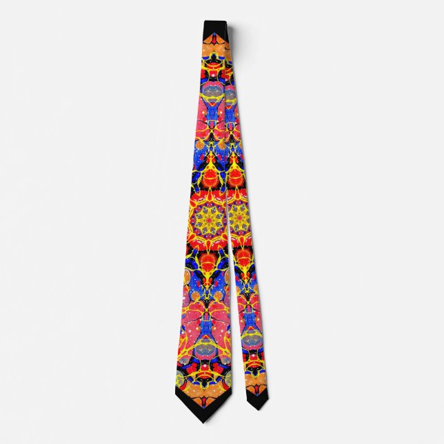 Butterfly Splash Kaleidoscope Two Tie (Front)