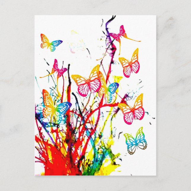 butterfly splash postcard (Front)