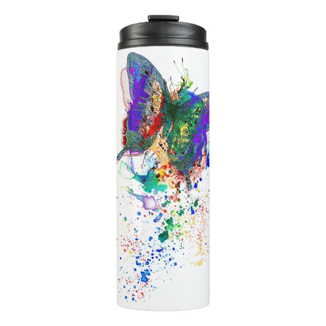 Butterfly splatter thermal tumbler (Front)