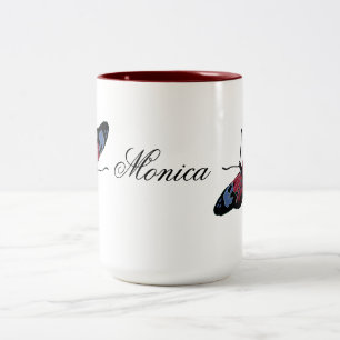 Butterfly Spring Art Two-Tone Coffee Mug