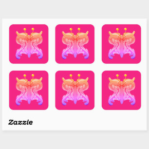 Butterfly, spring messenger. square sticker