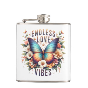Butterfly Spring Sublimation Clipart-96281 Hip Flask