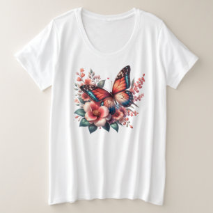 Butterfly Spring Sublimation Clipart-96284 Plus Size T-Shirt