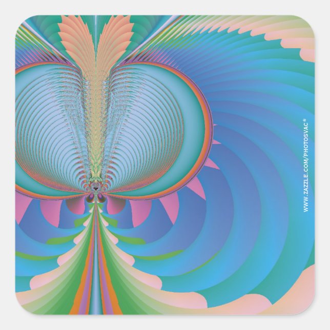 Butterfly Square Sticker (Front)
