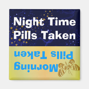 Butterfly & Stars Medication Reminder Magnet