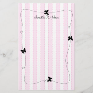 Butterfly Stripes Stationery