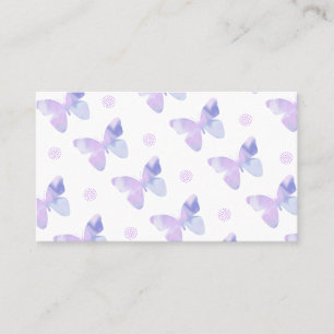 Butterfly Stripes with floral dot background Business Card