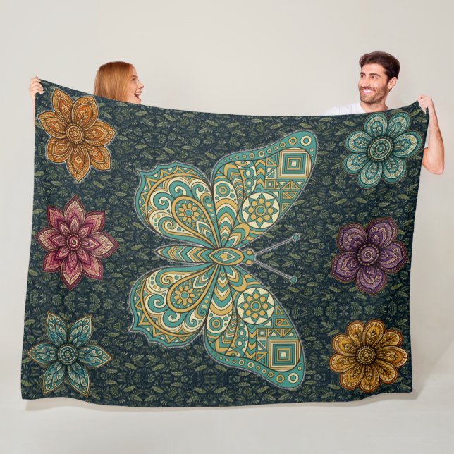 "Butterfly - Success" Fleece Blanket (In Situ)