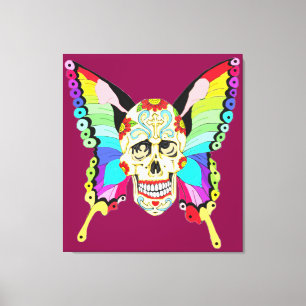Butterfly Sugar Skull Canvas Print