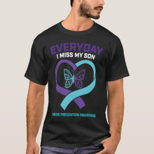 Butterfly Suicide Awareness Son Tee Mum Dad Preve