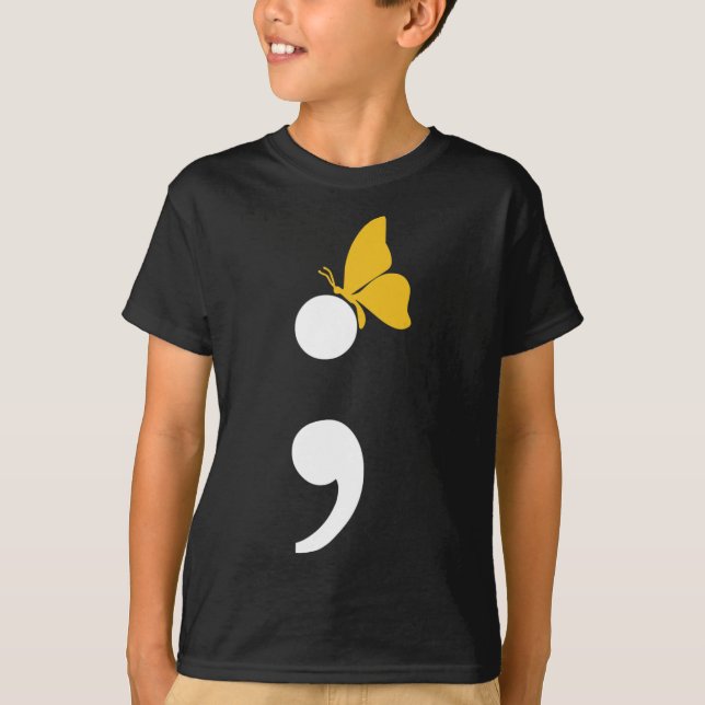 Butterfly Suicide Depression Prevention  T-Shirt (Front)