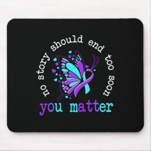 Butterfly Suicide Prevention Mouse Pad