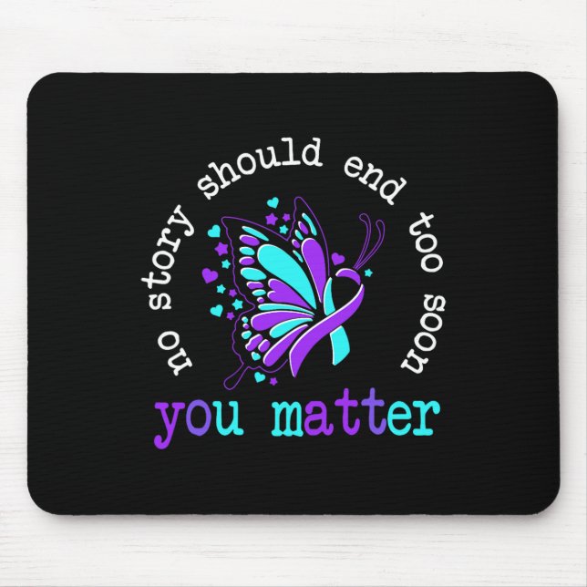 Butterfly Suicide Prevention  Mouse Pad (Front)