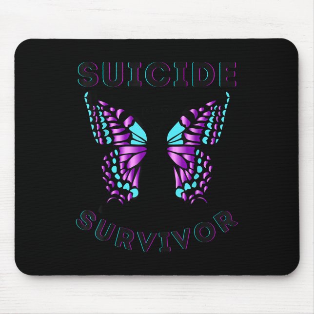 Butterfly Suicide Survivor Awareness Prevention Ki Mouse Pad (Front)
