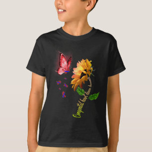 Butterfly Sunflower Congenital Heart Disease Aware T-Shirt