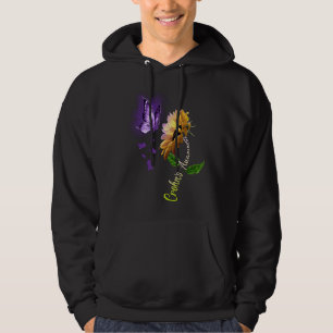 Butterfly Sunflower Crohn's Awareness Hoodie