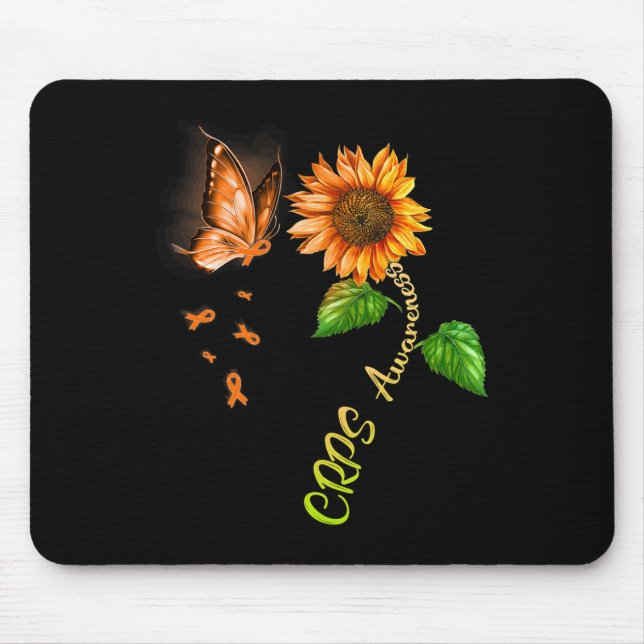 Butterfly Sunflower Crps Awareness 1  Mouse Pad (Front)