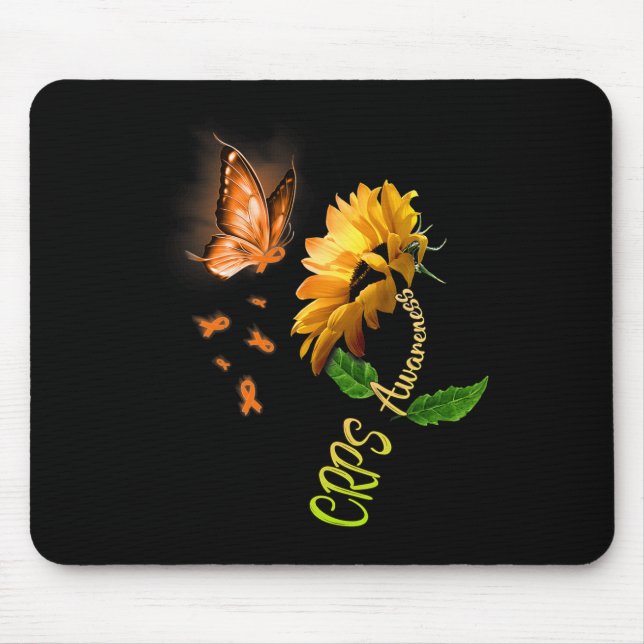 Butterfly Sunflower Crps Awareness  Mouse Pad (Front)
