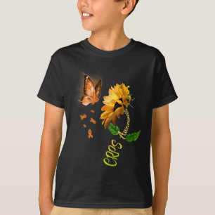 Butterfly Sunflower Crps Awareness  T-Shirt