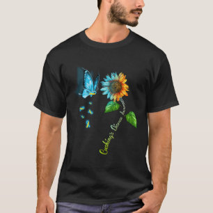 Butterfly Sunflower Cushings Disease Awareness T-Shirt
