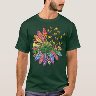 Butterfly Sunflower Heart Rainbow LGBT Gay Lesbian T-Shirt