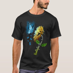 Butterfly Sunflower Huntington's Disease Awareness T-Shirt