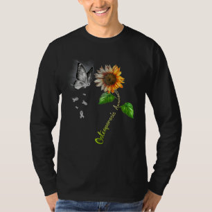 Butterfly Sunflower Osteoporosis Awareness T-Shirt