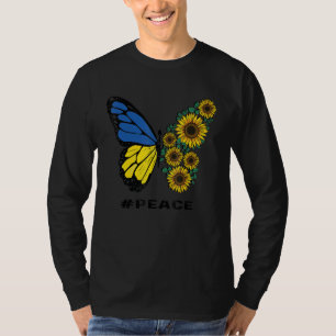 Butterfly Sunflower, # Peace T-Shirt