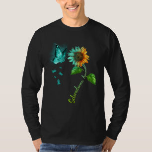 Butterfly Sunflower Scleroderma Awareness T-Shirt