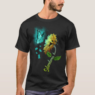 Butterfly Sunflower Scleroderma Awareness T-Shirt