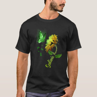 Butterfly Sunflower Scoliosis Awareness T-Shirt