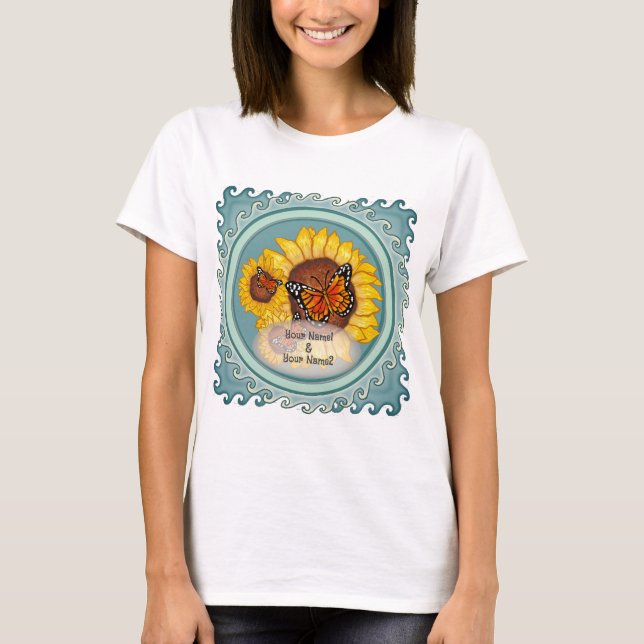 Butterfly Sunflower T-Shirt (Front)
