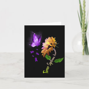 Butterfly Sunflower Turner Syndrome Awareness Card