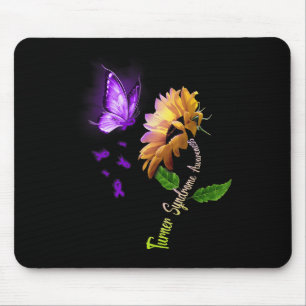 Butterfly Sunflower Turner Syndrome Awareness Mouse Pad