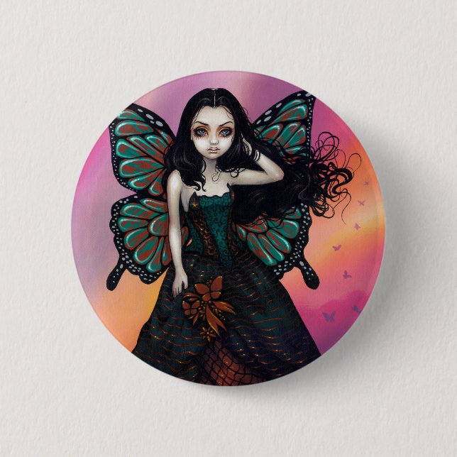 "Butterfly Sunset" Button (Front)