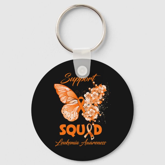 Butterfly Support Squad Leukaemia Awareness  Key Ring (Front)