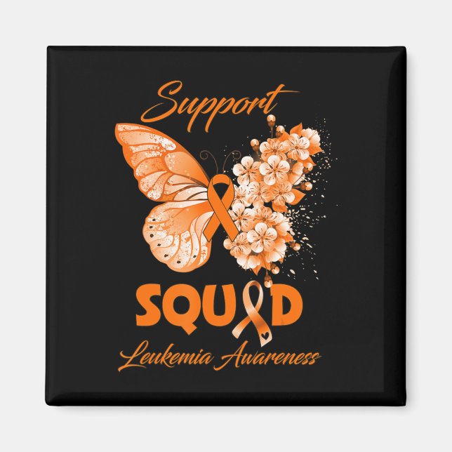 Butterfly Support Squad Leukaemia Awareness  Magnet (Front)