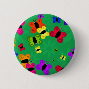Butterfly Swarm 6 Cm Round Badge