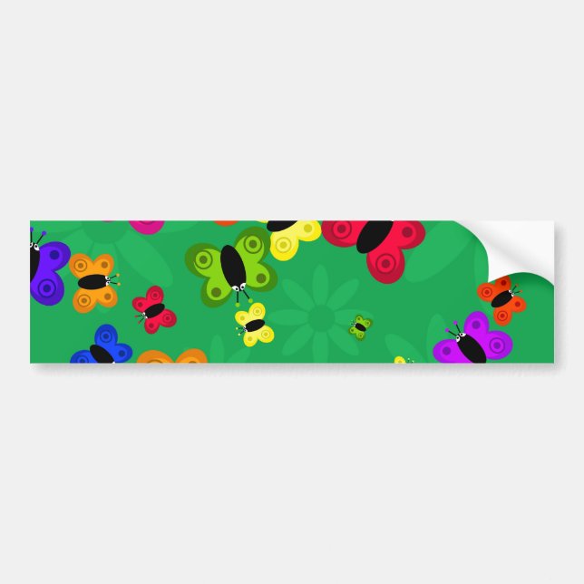 Butterfly Swarm Bumper Sticker (Front)
