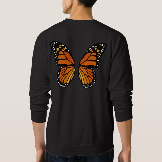 Butterfly Sweatshirt Unisex Butterfly  Wings Shirt (Back)