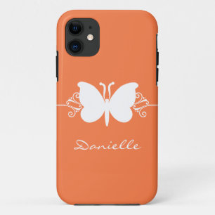 Butterfly Swirl BT iPhone 5 Case, Orange 11 Case