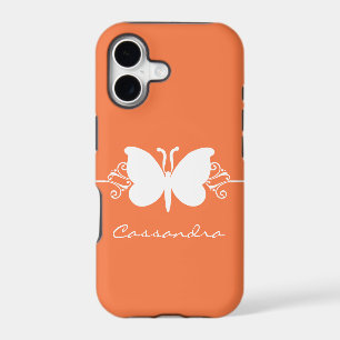 Butterfly Swirl CM ID iPhone 5 Case, Orange