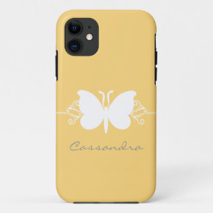 Butterfly Swirl CM ID iPhone 5 Case, Yellow Case-Mate iPhone Case