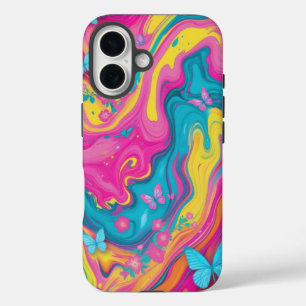 Butterfly Swirl Tye-Dye Marble Phone Case
