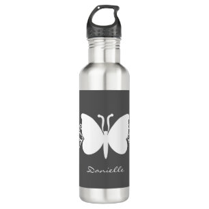 Butterfly Swirls Liberty Bottle, Grey 710 Ml Water Bottle