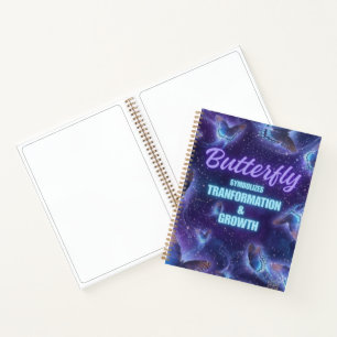 Butterfly Symbolises Transformation Growth Cosmic  Notebook