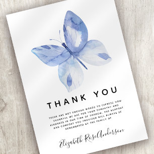 Butterfly Sympathy Funeral Thank You Card