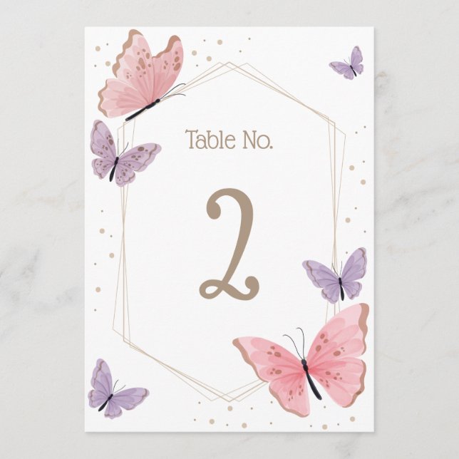 Butterfly Table Number (Front)