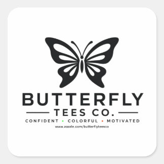 Butterfly Tees Co. 0047688-BTL6 Square Sticker