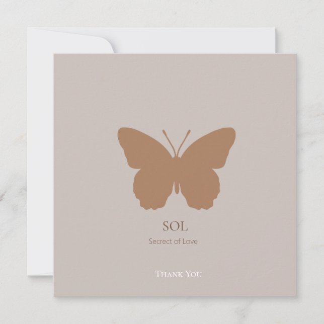 Butterfly Thank You card (Front)
